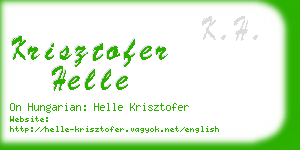 krisztofer helle business card